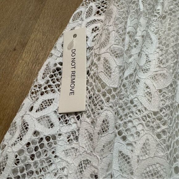 For Love and‎ Lemons Sonnet Lace Maxi Dress Medium White Halter - Picture 11 of 16